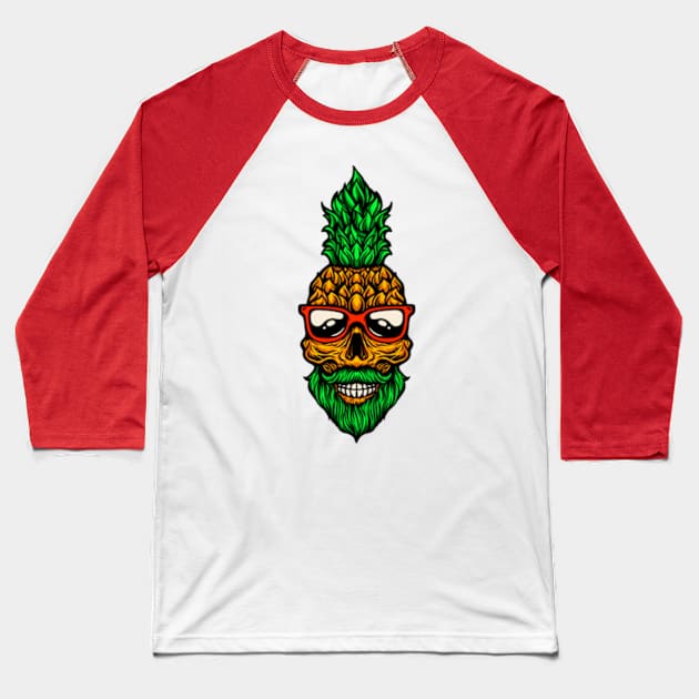 Cool pineapple Baseball T-Shirt by NIKO ARTWORKZ